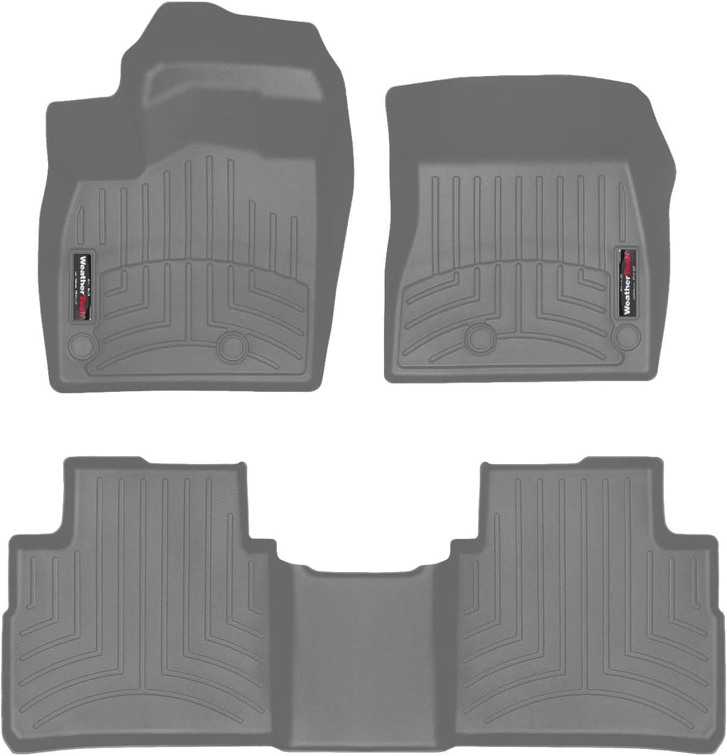 WeatherTech Custom Fit FloorLiners for Nissan Rogue - 1st & 2nd Row (461644-1-2), Grey