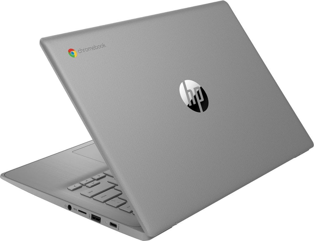 HP HD 14' Chromebook Laptop for Student and Business, Intel Celeron Processor N4120, 4GB RAM 128GB Storage(64GB eMMC + 5ave 64GB Flash Memory), Wi-Fi, Bluetooth, HDMI, Chrome Os, Modern Gray