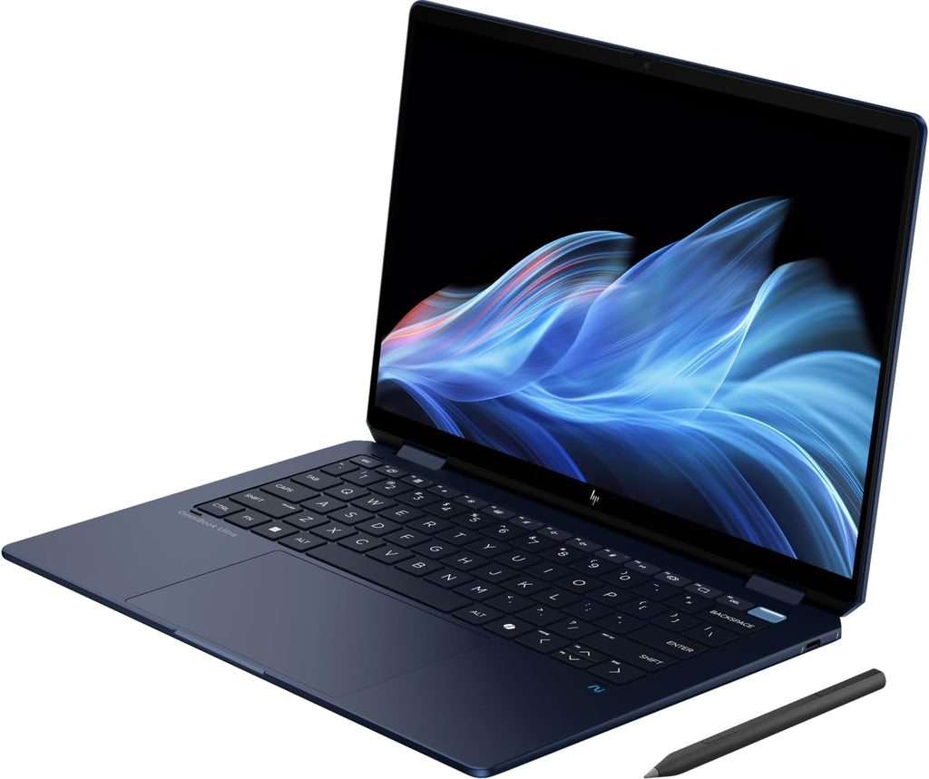 HP OmniBook Ultra Flip 2-in-1 Business Laptop, 2025, 14' 2880x1800 120Hz OLED Touch, Intel-8 Core Ultra 7 258V, 32GB LPDDR5, 2TB SSD, Win11 Pro, Backlit KB, Wi-Fi, BT 5.4, 9MP IR AI Camera, Blue