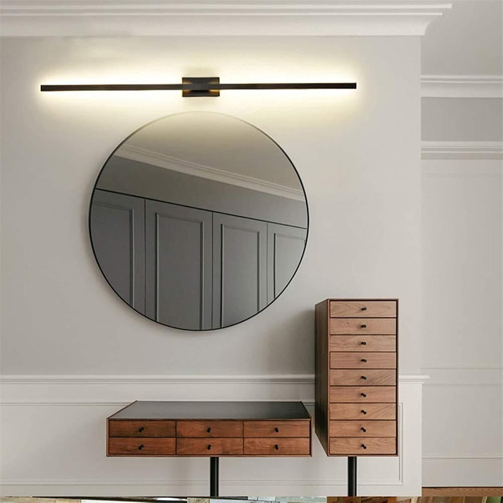 Minimalist Bedroom Bedside Lamp Wall Lamp Modern Scandinavian Indoor Toilet Black Wrought Iron Fixtures Lampshade 1 Light Source Aisle Stairs Corridor Wall Lamp 60 * 2cm Elegant