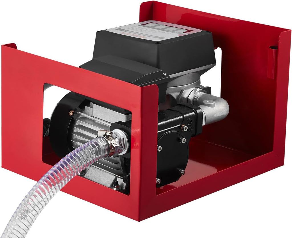 VEVOR Fuel Transfer Pump 110V, 16 GPM 60 L/min, AC Electric Oil Transfer Pump for Diesel Kerosene Biodiesel, with Meter, Auto Fuel Nozzle & 2 Hoses, 45 ft/13.7 m Lift, for Vehicles, Construction Sites