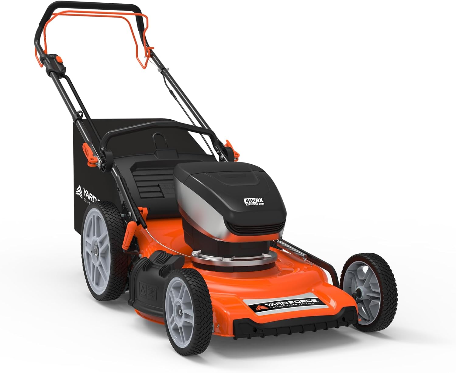 Yard Force Electric YF40VRX21-SP 21' Cordless Lawn Mower – 40V Lithium-Ion Battery, 3-in-1 Self-Propelled, Adjustable Cutting Heights, Brushless Motor. 2X Batteries Included.