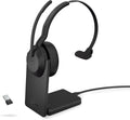 Jabra Evolve2 55 Stereo Wireless Headset with Charging Stand AirComfort Technology, Noise-Cancelling Mics & Active Noise Cancellation - MS Teams Certified, Works with Other Platforms - Black
