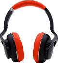 WAVV Element Active Noise Cancelling Headphones Wireless Over Ear Bluetooth Headphones with Microphone, Deep Bass, Quick Charge 40H Playtime,Comfortable Ear pads for Cellphone/TV/PC/Laptop (Black/Red)