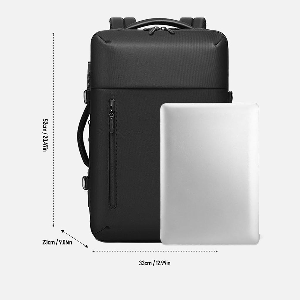 Vacuum Laptop Storage Backpack, Air Pump Vacuum Seal Compression Space Saver Bags, 40L Capacity, Extra Large Travel Backpacks, for Men & Women (Black).