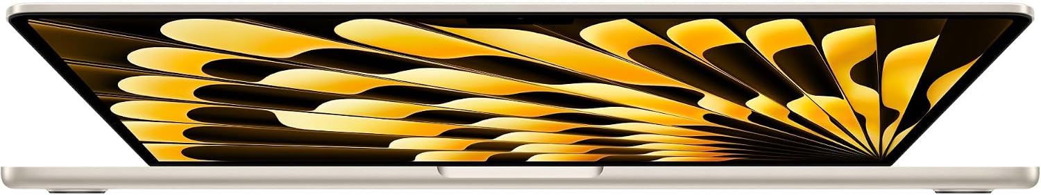 2023 Apple MacBook Air with Apple M2 Chip with 8-Core CPU/10-Core GPU (15-inch, 8GB RAM, 256GB SSD Storage) (QWERTY English) Starlight (Renewed)