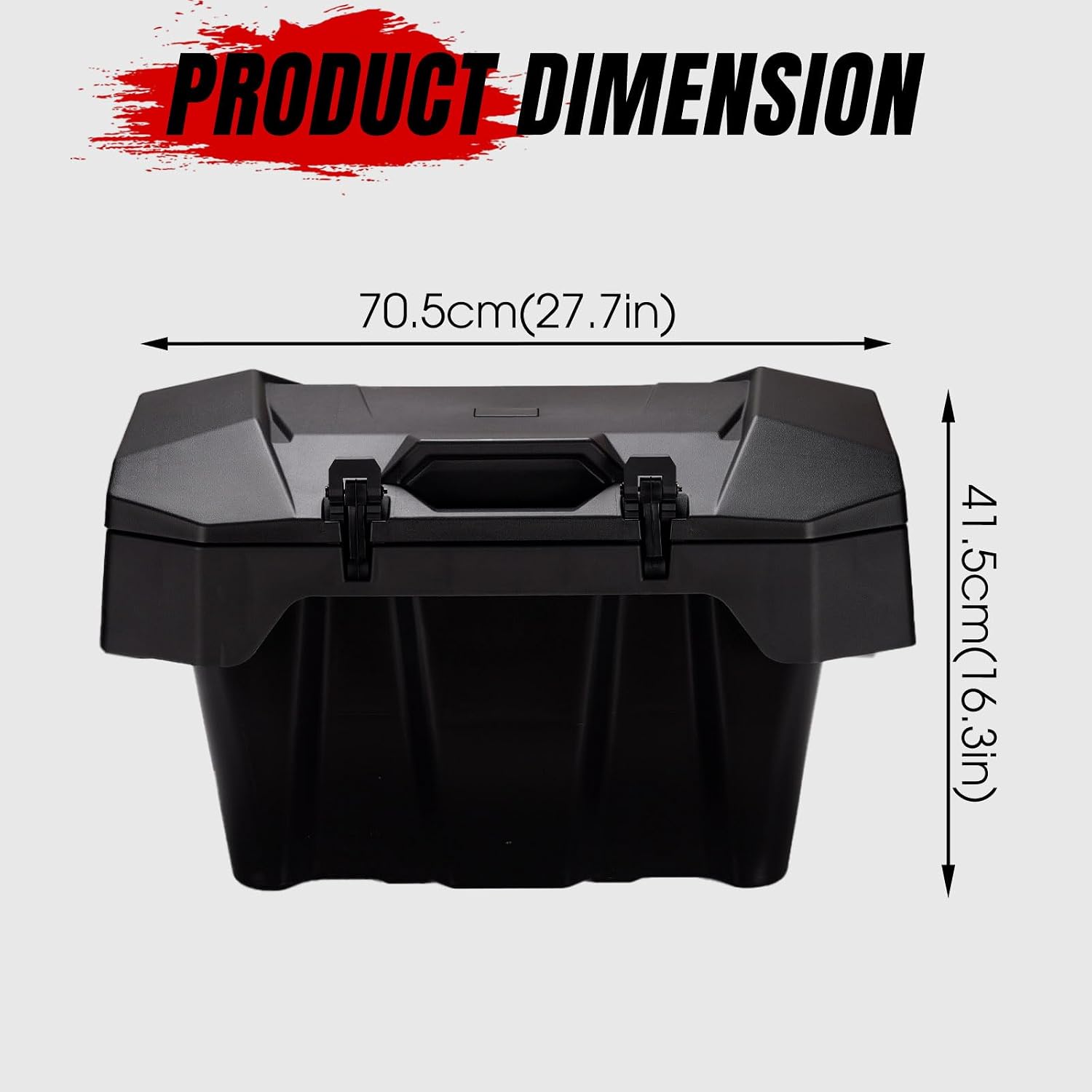 A & UTV PRO 82 QT UTV Rear Cargo Box for 2024-2026 Polaris RZR XP 1000 Accessories, Water Resistant Cargo Storage Bin with Two Lockable Latches for Polaris RZR XP 1000/ XP 4 1000, Replace OEM #2889611