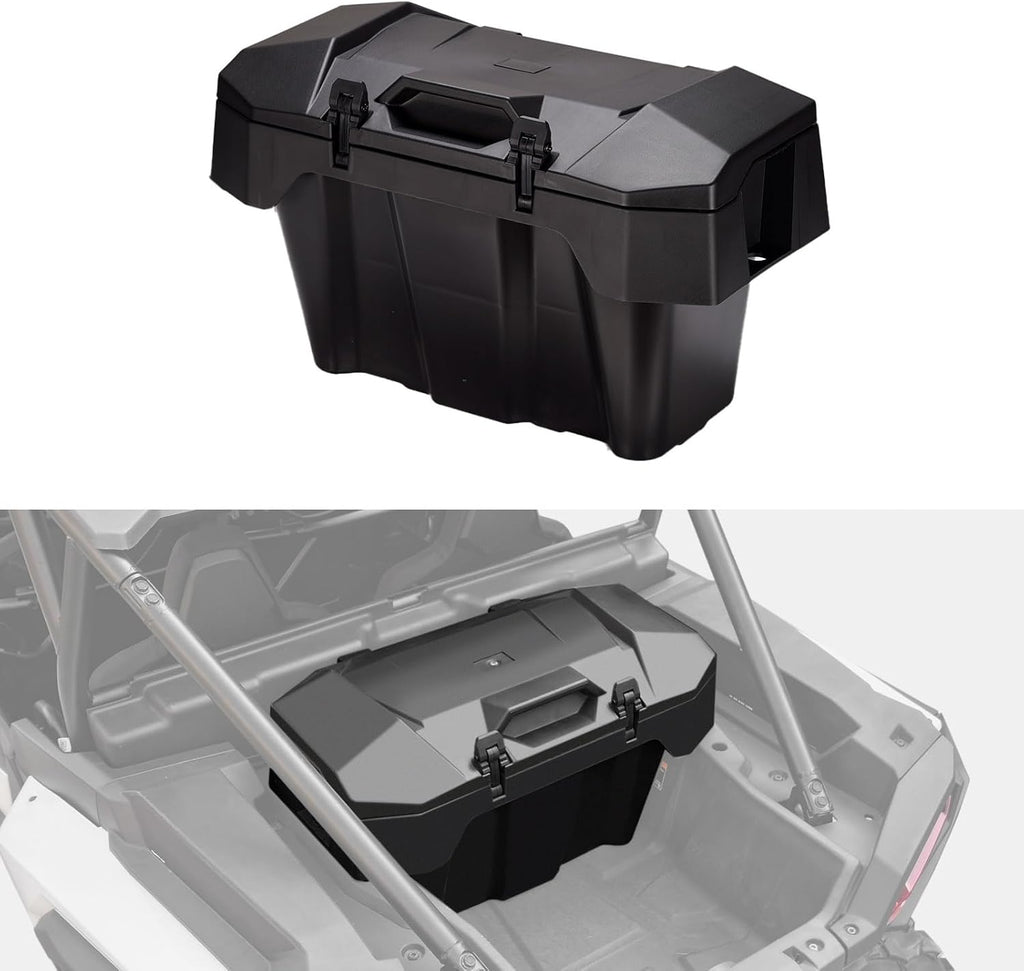 A & UTV PRO 82 QT UTV Rear Cargo Box for 2024-2026 Polaris RZR XP 1000 Accessories, Water Resistant Cargo Storage Bin with Two Lockable Latches for Polaris RZR XP 1000/ XP 4 1000, Replace OEM #2889611