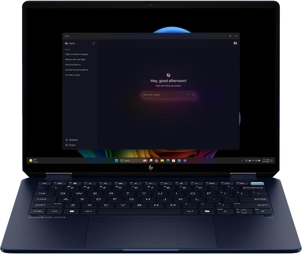 HP OmniBook Ultra Flip 2-in-1 Business Laptop, 2025, 14' 2880x1800 120Hz OLED Touch, Intel-8 Core Ultra 7 258V, 32GB LPDDR5, 2TB SSD, Win11 Pro, Backlit KB, Wi-Fi, BT 5.4, 9MP IR AI Camera, Blue