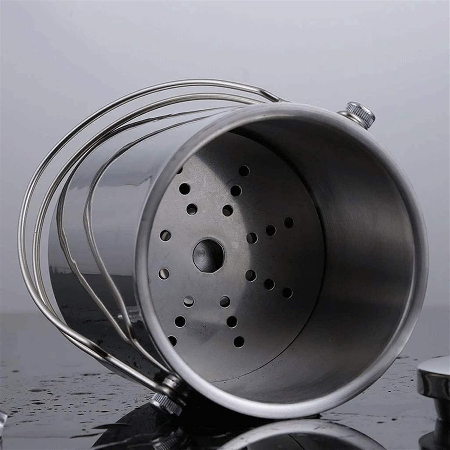 Ice Bucket,Thick Double Stainless Steel with Lid Red Wine Bar Appliance Insulation Cold Champagne Bucket Refrigerated Bucket