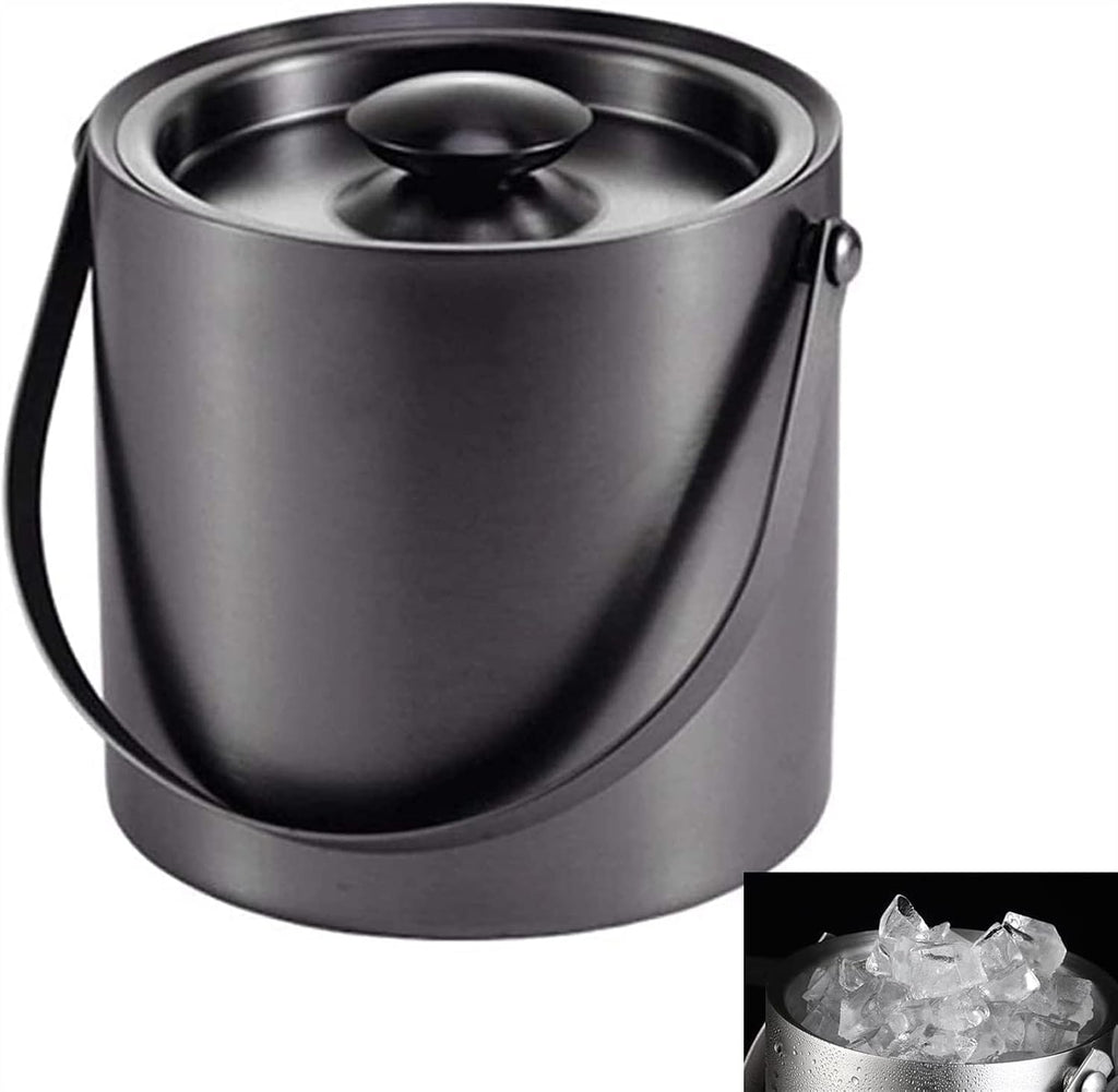 Premium Double Wall Insulated Stainless Steel Ice Bucket with Lid for Party Champagne Ideal Bar Beer and Wine
