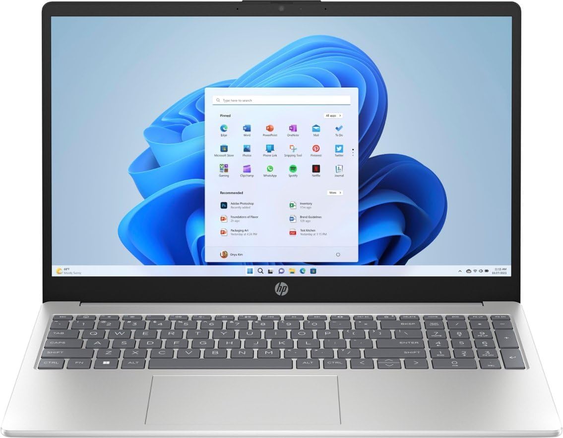 HP 2025 15-FC000 15.6' FHD IPS Touchscreen Laptop 8-Core AMD Ryzen 7 7730U AMD Radeon Graphics 24GB DDR4 2TB NVMe SSD USB-C WiFi AX BT Webcam HDMI1.4 Windows 11 Home w/RE USB