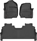WeatherTech Custom Fit FloorLiners for Ford Super Duty, Super Duty, Super Duty - 1st & 2nd Row (441012-1-6), Black
