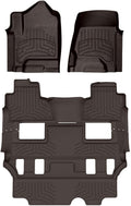 WeatherTech FloorLiner HP Custom Fit Floor Mats for Chevrolet Tahoe, Yukon Full Set (47607-1-0IM), Cocoa