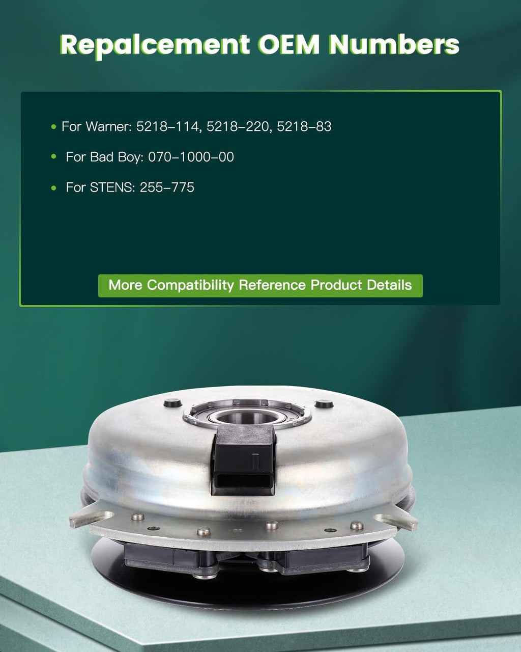SCITOO New Electric Lawnmower, PTO Clutch Fit for Snapper Pro/Snapper/for Simplicity/for Sears Craftsman/for McCulloch/for Massey Ferguson/for Ferris/for Stens/for Warner 5100084