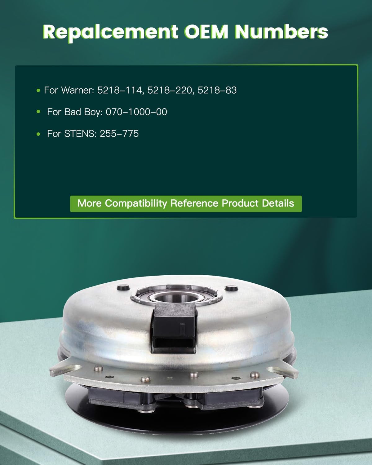 SCITOO New Electric Lawnmower, PTO Clutch Fit for Snapper Pro/Snapper/for Simplicity/for Sears Craftsman/for McCulloch/for Massey Ferguson/for Ferris/for Stens/for Warner 5100084
