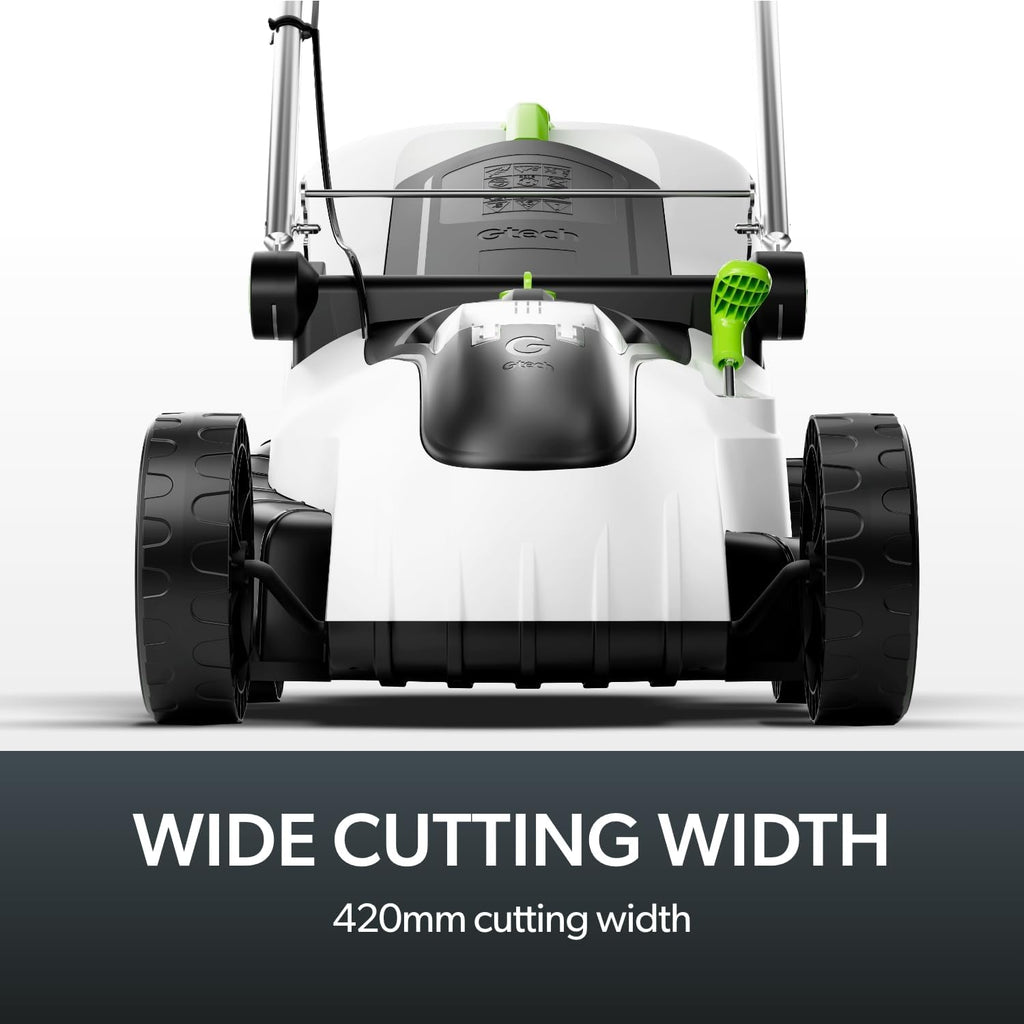 Gtech CLM50 Cordless Lawnmower | Powerful 48V Lithium Battery with 40 Mins Runtime | 42cm Cutting Width | 50L Grass Box