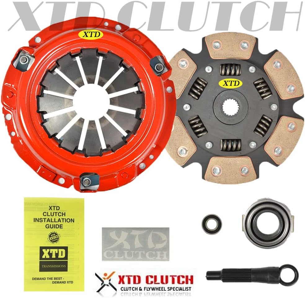 XTD Stage 3 Ceramic Clutch Kit Compatible With 1990-1995 Toyota Starlet 1.3i GT Turbo EP82 / 1996-1999 Starlet 1.3i Glanza V EP91 1.3L Turbo 4E-FTE