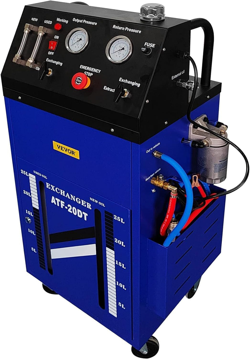VEVOR Flush Machine DC12V 0-60PSI, Automatic Transmission Fluid Exchanger Heavy Duty Transmission Flush Machine for Small Gasoline Motor Car and Diesel Vehicle