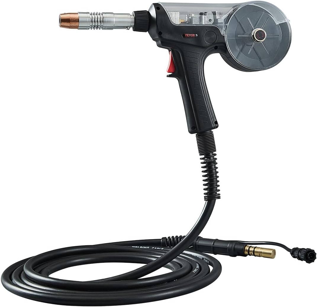 VEVOR 200Amp Spool Gun with 20FT Cable, Compatible with Hobart lronMan 240 Mig Welders, Suitable for 0.030' and 0.035' Flux Core/Solid/Aluminum Welding Wires