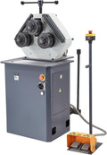 VEVOR 750W Electric Roll Bending Machine, 3-Roller Electric Pipe Bender Machine with Reversible Foot Switch, Support Horizontal/Vertical Operation (220V 60Hz 3-Phase, No Plug)