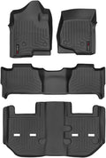 WeatherTech Custom Fit FloorLiners for Chevrolet Suburban, Yukon XL, Suburban - Full Set (44066-1-2-442354), Black