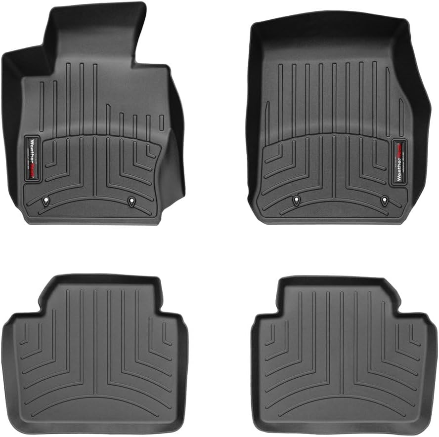 WeatherTech Custom Fit FloorLiners for BMW 328i, 320i, 328i - 1st & 2nd Row (444541-444102), Black