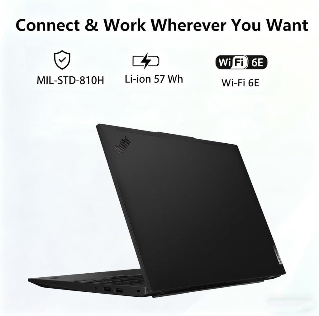 Lenovo ThinkPad L16 (Premium E16) Business AI PC Laptop (16' FHD+, Intel 12-Core Ultra 5 225U (> Ultra 7 155U), 16GB DDR5, 512GB SSD), Backlit KB, Fingerprint, 2x Thunderbolt 4, Webcam, Win 11 Pro