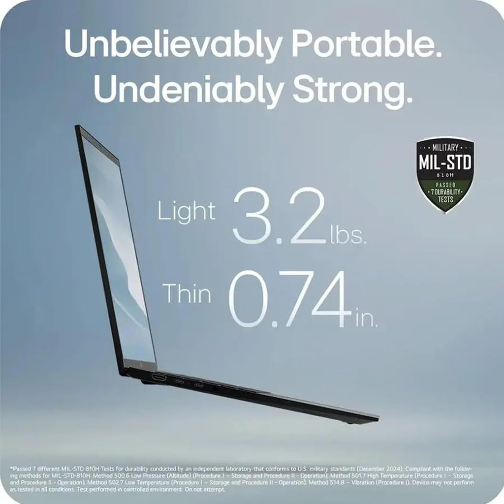 LG Gram 17 Touchscreen Laptop Copilot+ PC, Intel Ultra 9 288V(Up to 5.1 GHz), Intel Arc Graphics, 17' WQXGA 320 nits Display, 32 GB RAM, 1 TB SSD, Backlit KB, Windows 11 Pro, Wi-Fi 7, w/Accessories