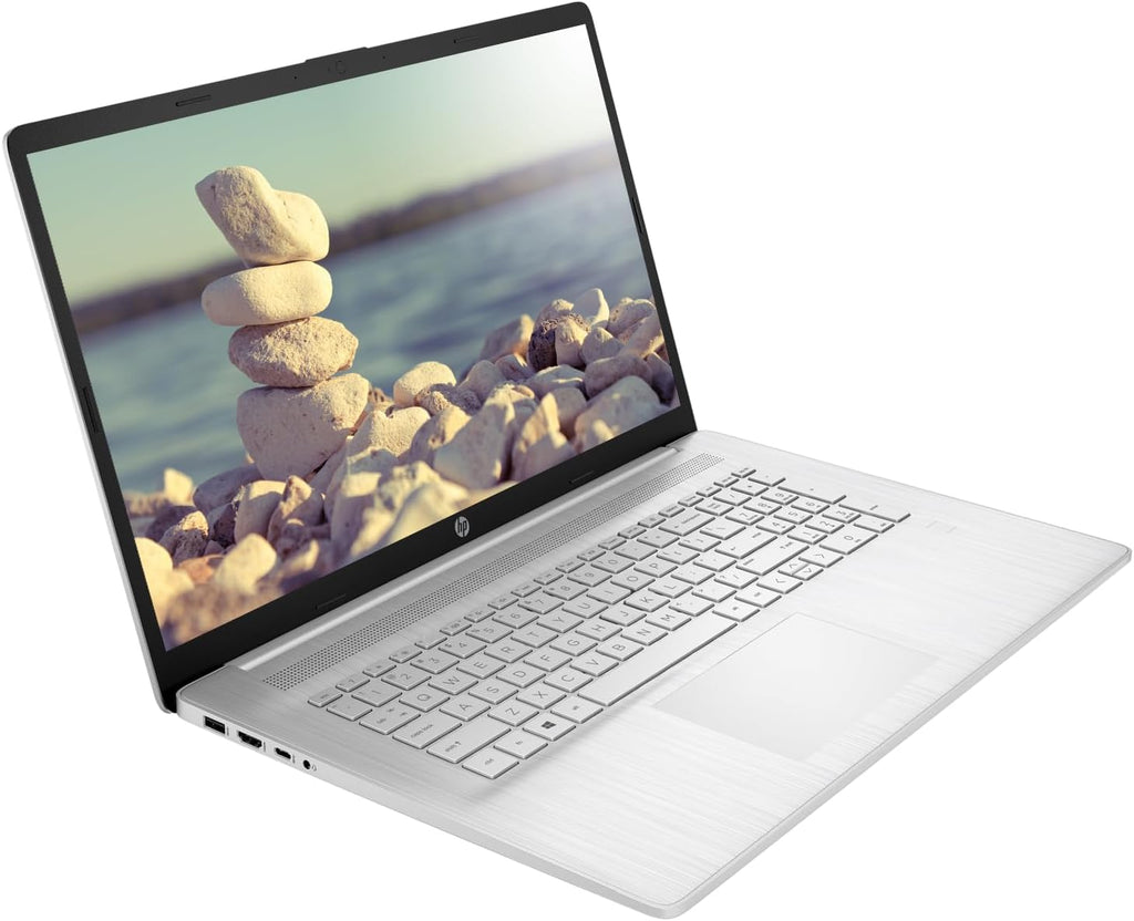 HP 17 Laptop, 17.3' FHD Screen, AMD Ryzen 5 5500U, 16GB SSD, 1TB SSD, Webcam, HDMI, Fingerprint Reader, Wi-Fi, Windows 11 Home, Silver