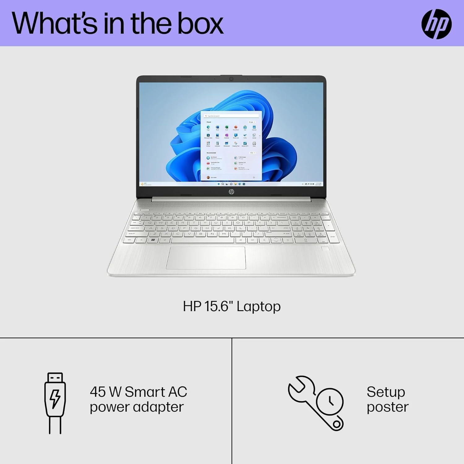 HP 15.6 Inch Student Laptop | Intel Pentium Silver, Quad-Core Processor | 16GB RAM, 512GB SSD | Windows 11 | Thin and Light | 11 HR Battery | Natural Silver | True Vision Cam | Intel UHD Graphics