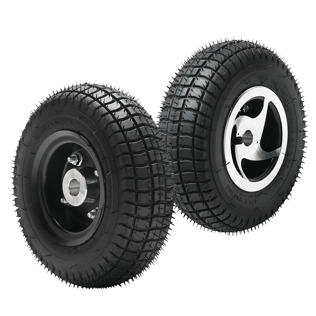 24V 350W Electric Motor Transaxle Differential, 11A 3000r/min for Electric Mobility Scooter Powered Wheelchair Electric Trolley Cart Tricycles, with Pack of 2 Rear 9x3.50-4 Wheel Tire