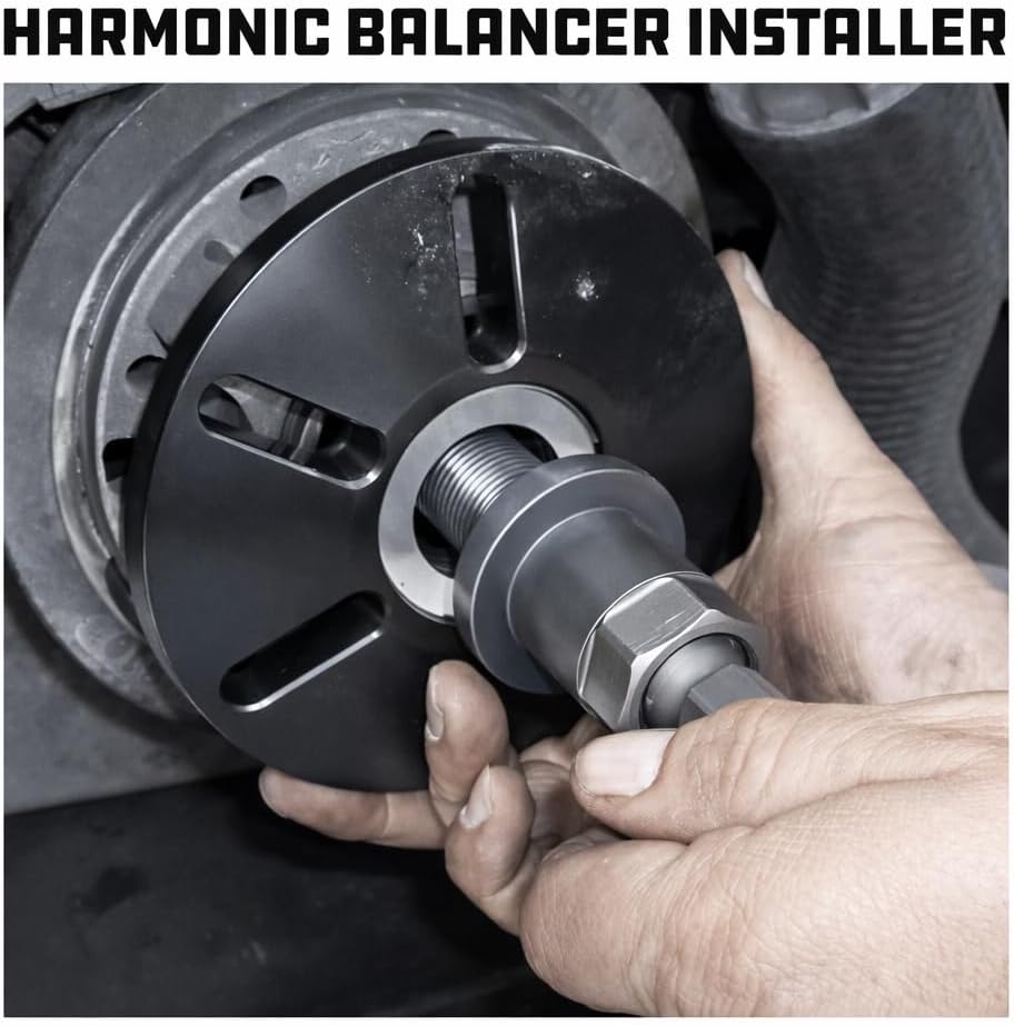 Powerbuilt Harmonic Balancer Puller Set, Remove and Install, Balancers on Car Vehicles and Light Trucks, Thread Adapters - 648994