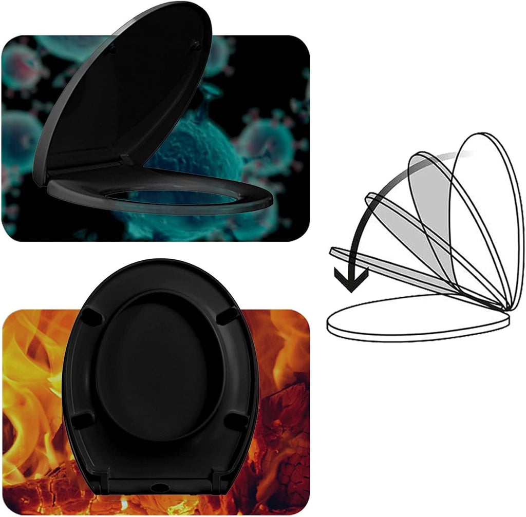 Toilet Seat Soft-Close Toilet Seat with Cover, Urea-Formaldehyde Toilet Seats, A Variety of Styles Available, Top Fixed Toilet Seat,Big O