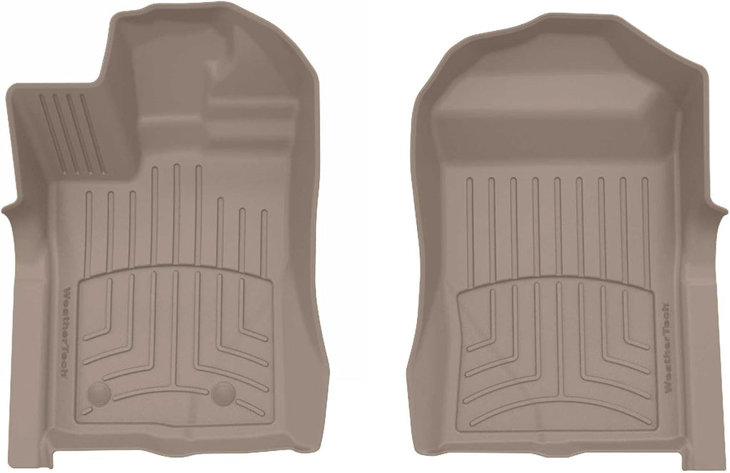 WeatherTech FloorLiner HP Custom Fit Floor Mats for Ford Ranger, Ranger Raptor 1st Row (4518491IM), Tan
