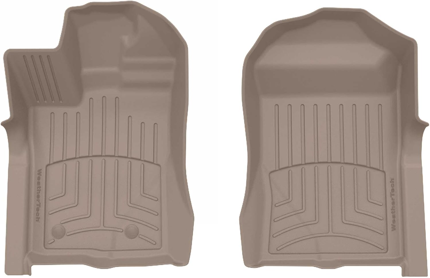 WeatherTech FloorLiner HP Custom Fit Floor Mats for Ford Ranger, Ranger Raptor 1st Row (4518491IM), Tan
