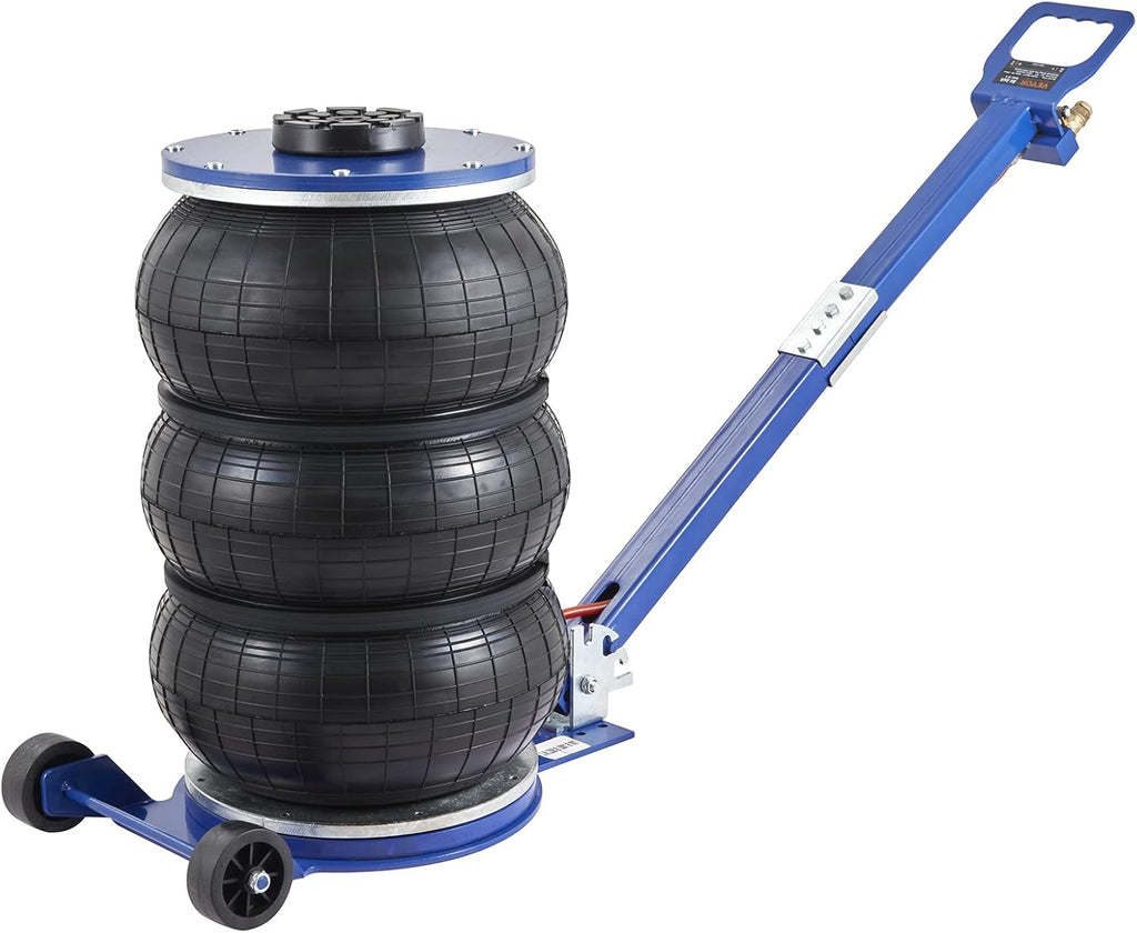 VEVOR Triple Bag Air Jack, 5 Ton/11000 lbs | Six Steel Pipes, Lift up to 18.5 inch/470 mm, 3-5 s Fast Lifting, Adjustable Handle, For Car, Garage, Repair