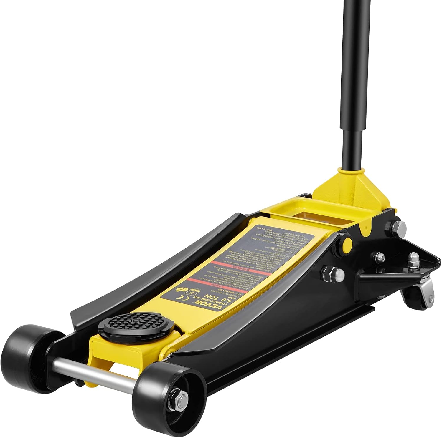 VEVOR 4 Ton Low Profile, Heavy-Duty Steel Racing Floor Jack with Dual Pistons Quick Lift Pump, Lifting Range 3.94'-20.98'