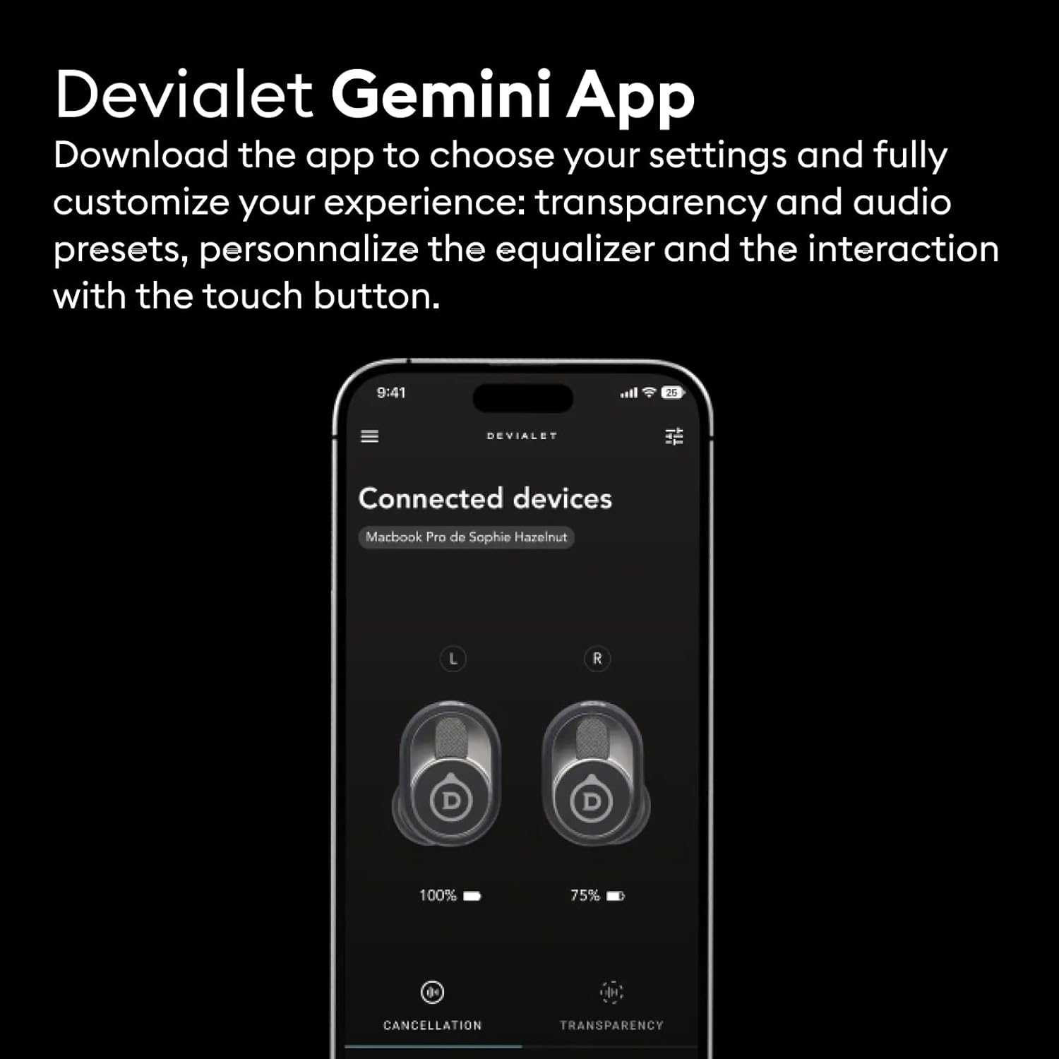 Devialet Gemini II True Wireless Earbuds - Deep Forest - Audiophiles - Daily Music & Commute - Pristine Audio Fidelity Sound Clarity and Effective Noise Cancellation.