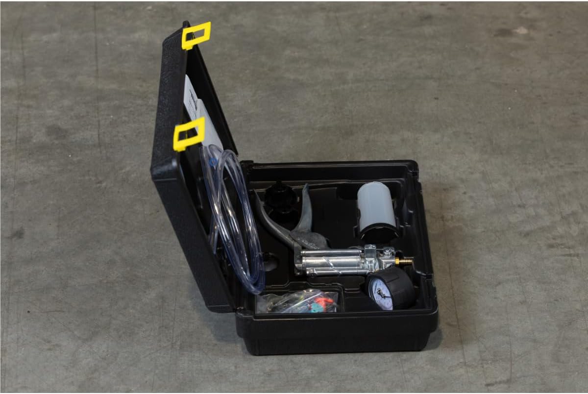 Mityvac MV8500 Silverline Elite Automotive Brake/Clutch Bleeding, Diesel Fuel Priming and Vacuum/Pressure Testing Kit, Ergonomic Design, Zinc-aluminum Die Cast, MV8510 Pump, 4.5oz Fluid Reservoir