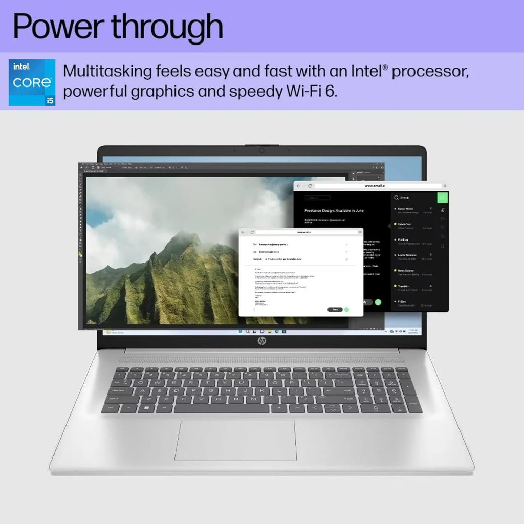 HP 17.3' Touchscreen Laptop with Office 365 for The Web • Backlit Keyboard • AMD Ryzen 5 7530U(Outperforms Intel i7-1355U) • 32GB RAM, 1TB SSD • Win11