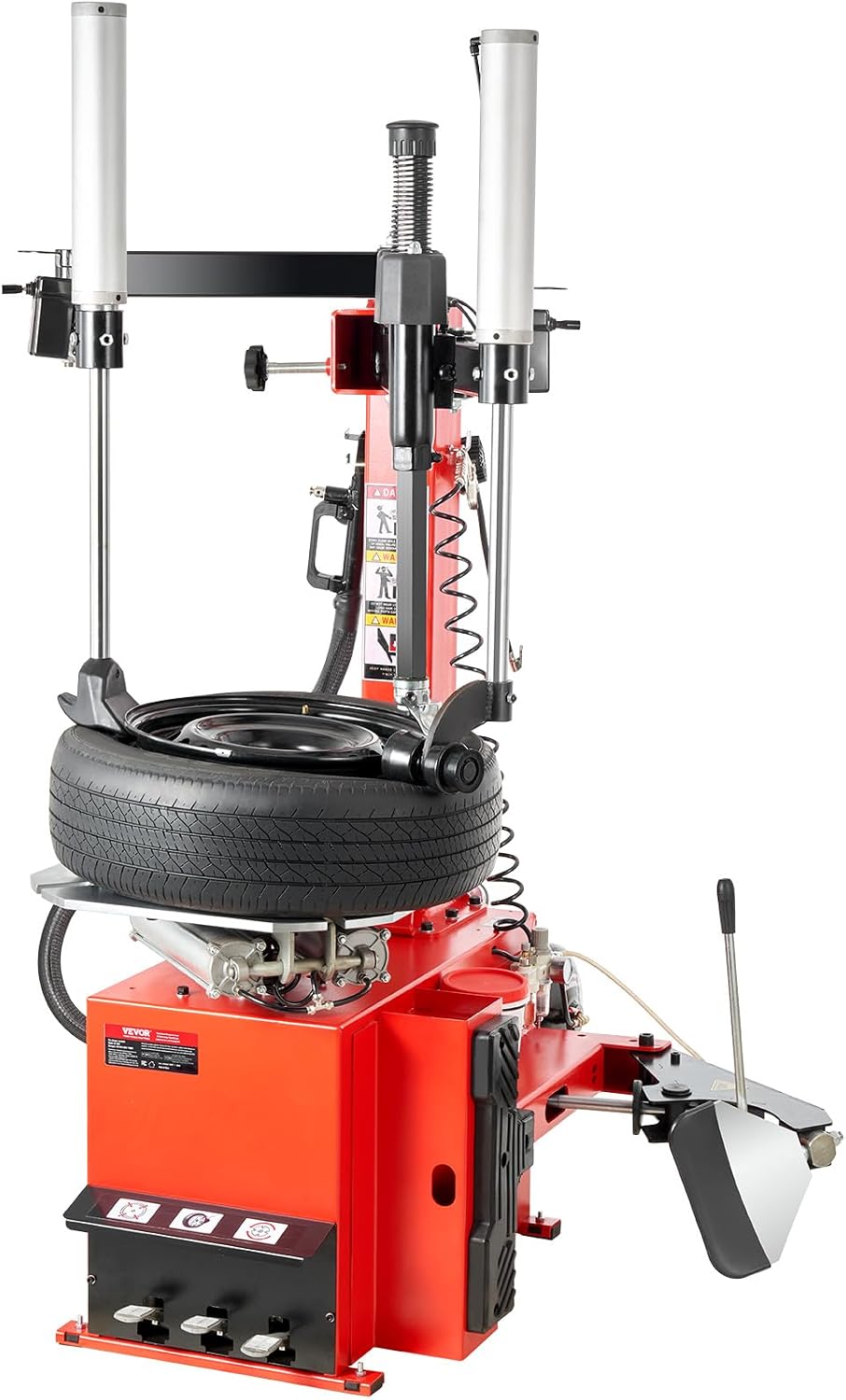 VEVOR Tire Changer Machine, 2.0HP Copper Motor, Durable Tire Changer with Air Pressure Gauge & Pneumatic Assist Arm, Pedal Operated Tire Changer with Thickened Chuck, Fit for Sedan/SUV/Pickup Truck
