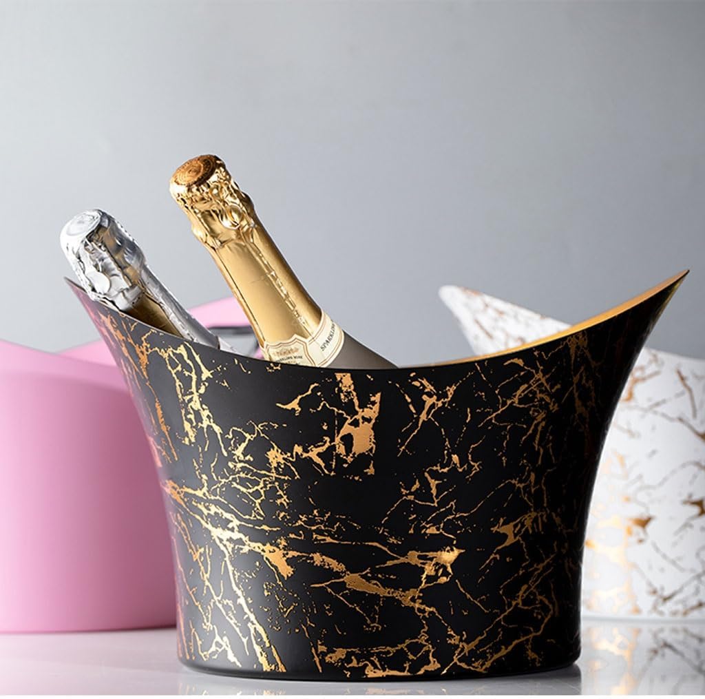 Ice Bucket Ice Bucket for Freezer Stainless Steel Champagne Bucket Home Red Wine Frozen Cooler Restaurant Bar Ktv Wine Display Bucket Ice Buckets Party Cooler Drink Cooler(A)