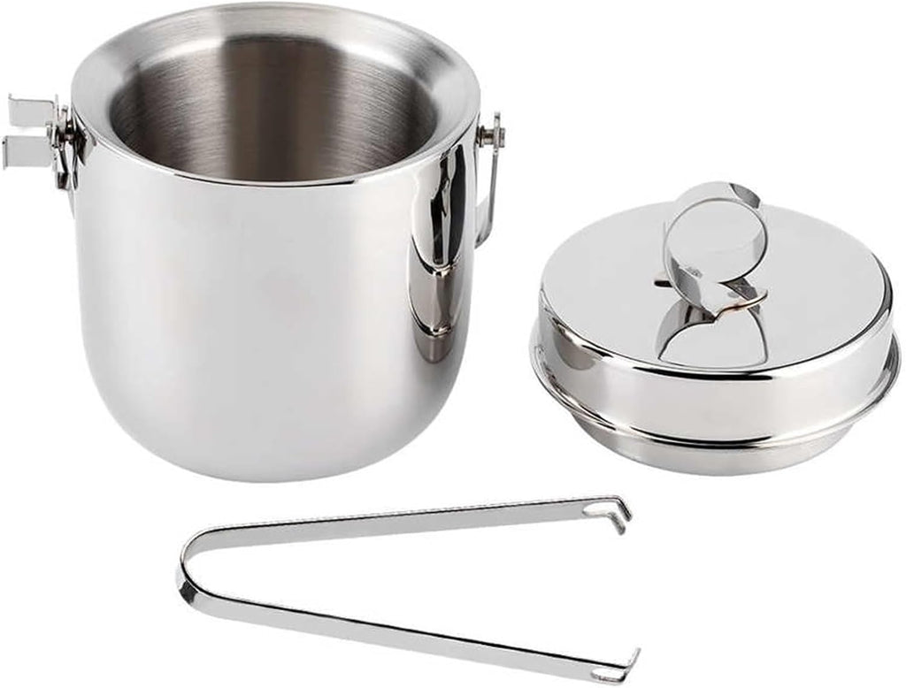 Ice Buckets Stainless Steel Double-Walled Ice Bucket Red Wine Beer Wine Champagne Container Bar Hotel KTV Appliances Home Ice Bucket Small Bucket Ice Bucket Kits