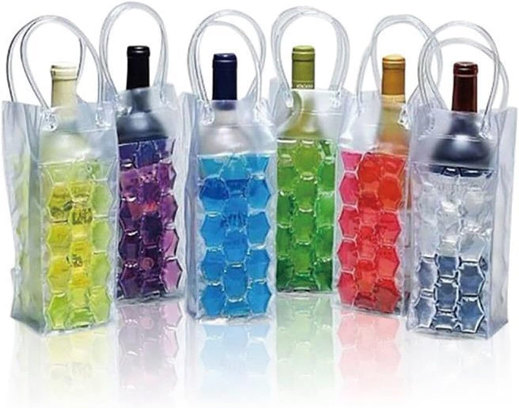Ice Buckets Simple Portable Ice Bag White Wine Ice Cold Tool Freezer Bag Out Refrigerated Cooler Ice Bag Beer Beverage Cooling Ice Bucket Kits (Color : Yellow)
