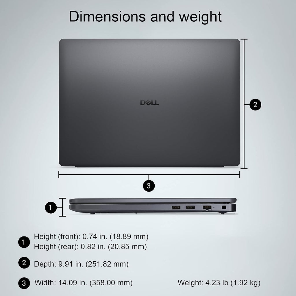 Dell Pro 16 (Next Gen Latitude 3550) Business AI PC Laptop (16' FHD+ Anti-Glare, Intel 12-Core Ultra 5 235U (> i7-1355U), 16GB DDR5 RAM, 512GB SSD) Backlit, Wi-Fi 6E, 1080p Webcam, Win 11 Pro, PC16250