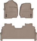 WeatherTech Custom Fit FloorLiners for Ford Super Duty, Super Duty, Super Duty - 1st & 2nd Row (451012-1-6), Tan