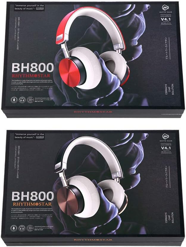 Wireless Bluetooth Headphones Active Noise Cancelling Wireless Headset Foldable HiFi Deep Bass Earphones with Microphone for PC/Cell Phones/TV,Red