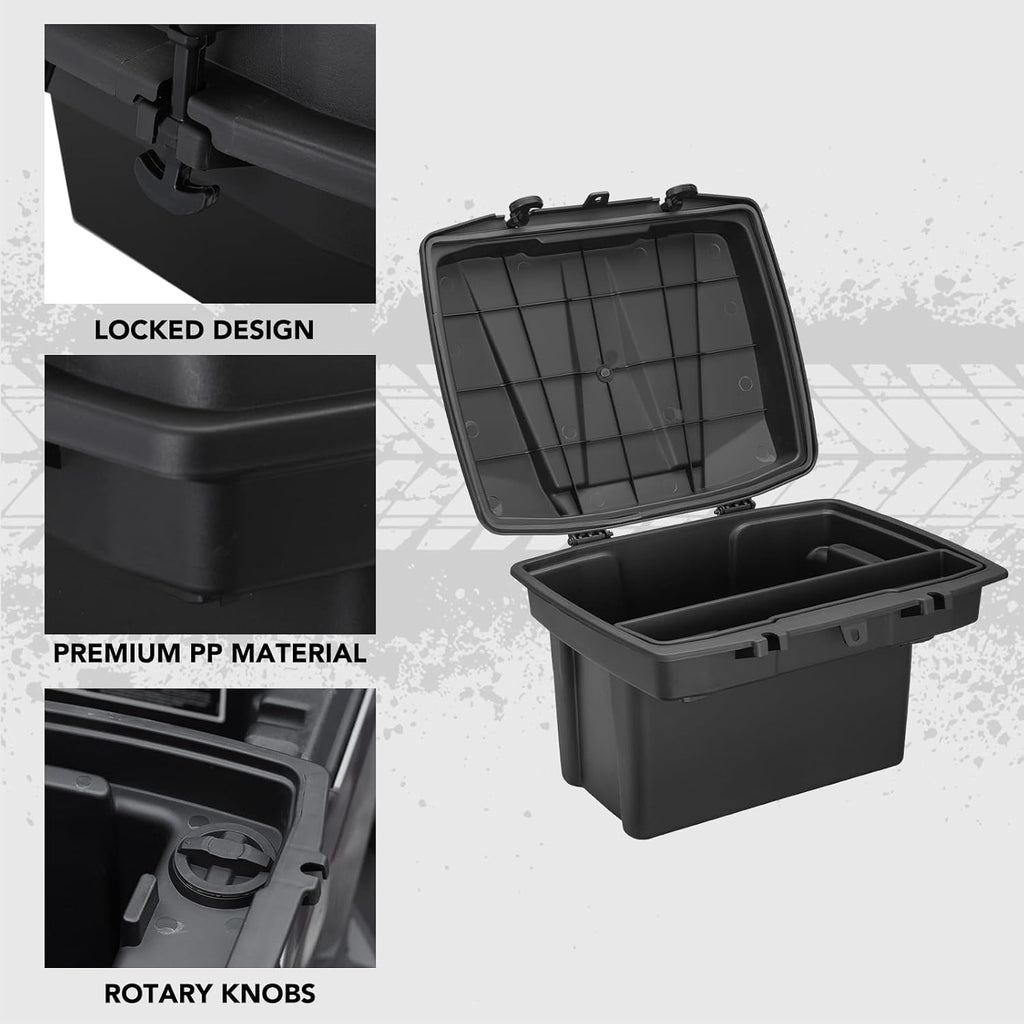 A & UTV PRO Bed Storage Box for Can Am Defender, HD10 HD9 HD8 HD5 Max/Can Am Commander, Compatible with Can-Am Defender 2016-2026 Accessories Removable Tool Box Rear Cargo Box
