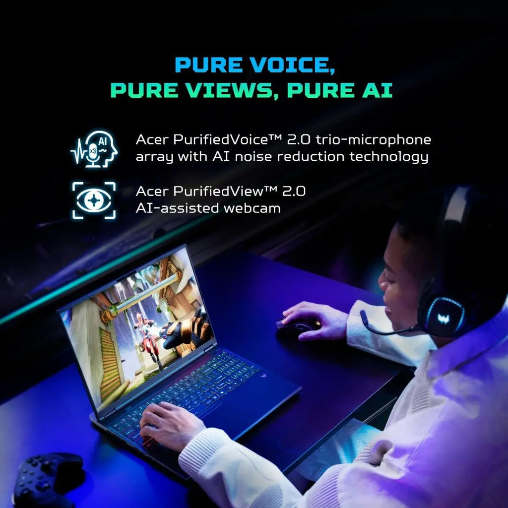 acer Predator Helios Neo 16S AI Gaming Laptop, NVIDIA GeForce RTX 5070Ti 12GB GDDR7, Intel Core Ultra 9 275HX, 16' 2.5K 240Hz OLED Display, 32 GB DDR5 5600MT/s, 1 TB SSD, Windows 11 Pro, Accessories